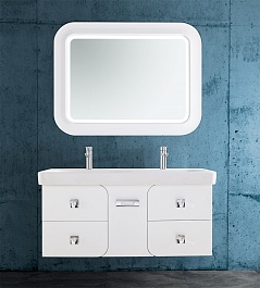 Водолей Мебель для ванной "Астрид 120" белая, 5 ящиков – фотография-6